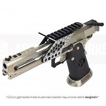 AW HX2201 Gold Standard IPSC Turnuva Tabancası Airsoft - Gümüş