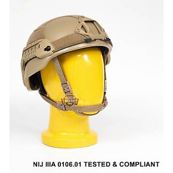 US ISO certified NIJ level IIIA 3A Mid Cut Helmet Desert