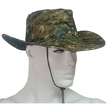 Geniş Kavisli Şapka Malpat Camo