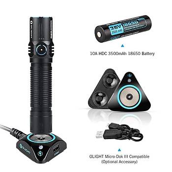 M2R Savaşçı Şarj Edilebilir CREE XHP35 CW 1500 Lümen LED El Feneri