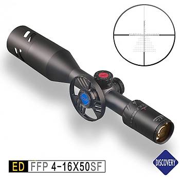 Discovery ED 4-16X50SF FFP 30MM Paralaks Tekerli Tüfek Dürbünü