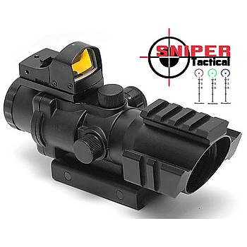 Tactic Sniper 4X32 Dürbün + Reddot