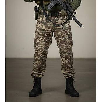 Taktik Operasyon Pantolonu � 10 Cepli, Renk Atmaz, �zel Kuvvetler Kamuflaj Modeli