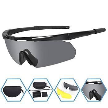 Tactical Eyewear 3 Balistik At Gzl Siyah ereve