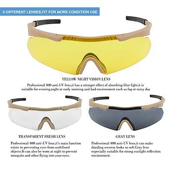 Tactical Eyewear 3 Balistik At Gzl Khaki ereve
