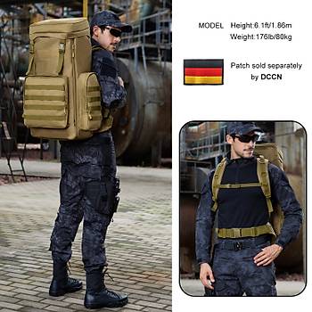 Taktik Askeri Molle �anta Kahve 70LT+ 15 LT