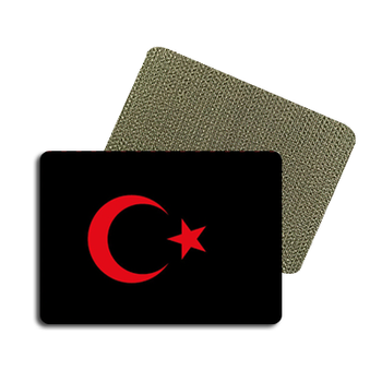 Siyah Türk Bayrağı Metal Patch