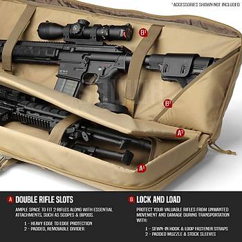 Us Double Carbine Case 47 in Coyote
