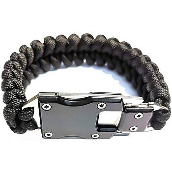 Paracord Knife Bracelet Bıçak Bileklik Black