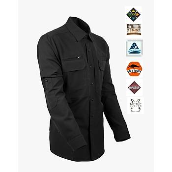 Taktikal G�mlek Uzun Kollu Siyah