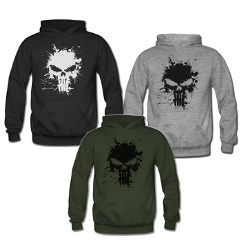 Punisher Taktik Kapşonlu Polar