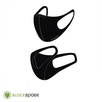 5 Adet BLACKSPADE Unisex Koruyucu Maske Siyah
