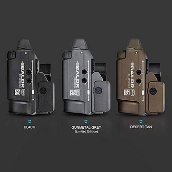 OLIGHT Baldr Mini 600 Lmen Yeil Lazerli Profesyonel Silah Fener ve Lazeri Siyah