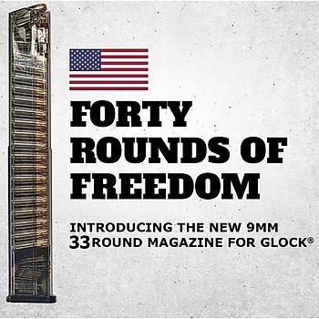 Glock 17, 19, 26, 34 9mm 33 Mermi Transparent