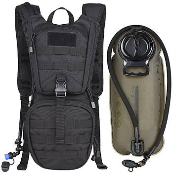 Tactical Molle Hydration Pack Backpack with 3L Black