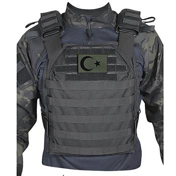 Cordura Kumaş Baskı Haki Türk Bayrağı Peç