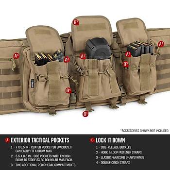 Us Double Carbine Case 47 in Coyote