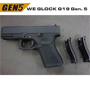 WE GLOCK G19 GEN5 SIYAH GBB AIRSOFT TABANCA