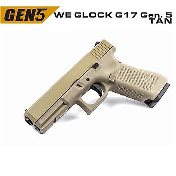 WE GLOCK G17 GEN5 TAN GBB AIRSOFT TABANCA
