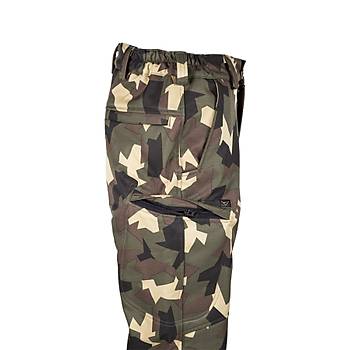 Özel Tim Softshell Taktik Soğuk İklim Pantolonu Kamuflaj