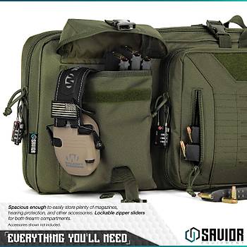 Savior Equipment 140 cm Taktik Çift Tüfek Çantası Yeşil