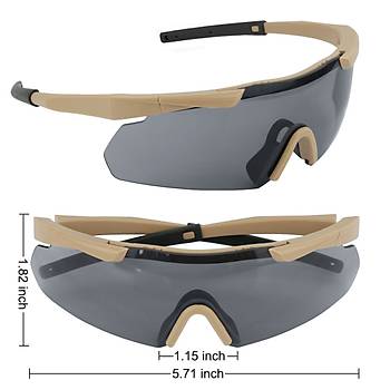 Tactical Eyewear 3 Balistik At Gzl Khaki ereve