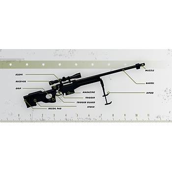 Minyat�r Black Sniper Gun Maket