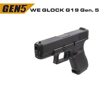 WE GLOCK G19 GEN5 SIYAH GBB AIRSOFT TABANCA