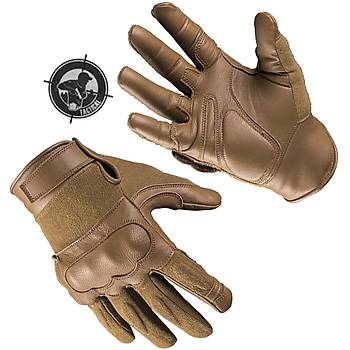 US TACTICAL GLOVES LEATHER / KEVLAR DARK COYOTE