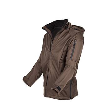 Taktik softshell mont kahve