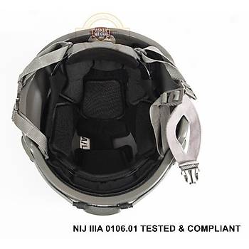 US ISO certified NIJ level IIIA 3A Mid Cut Helmet Foliage Green