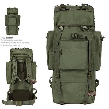 Combat Rucksack Backpack Bag 65L Olive Drap