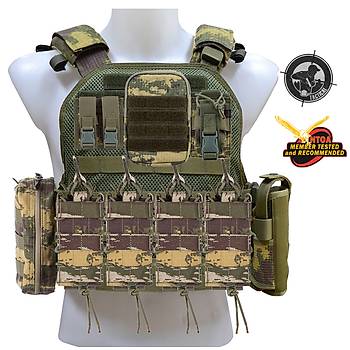 Black Storm Tactical Vest Fileli Gövde Kamuflaj