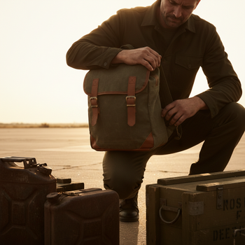 Askeri Vintage tarz� �anta green