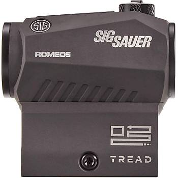 Sig Sauer ROMEO5 COMPACT RED DOT SIGHT, 1X20MM, 2 MOA RED DOT, 0.5 MOA ADJ, M1913, BLACK, TREAD LOGO
