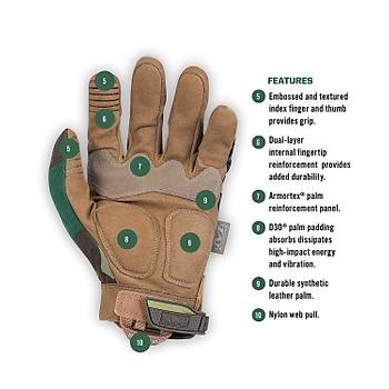 Us Wear M-Pact Covert Glove Woodland