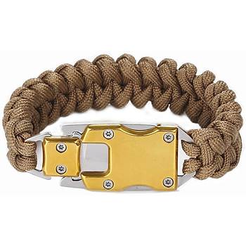 Paracord Knife Bracelet Bıçak Bileklik Kahve