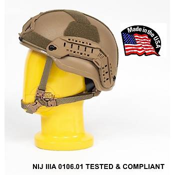 US ISO certified NIJ level IIIA 3A Mid Cut Helmet Coyote