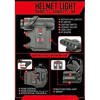 Us Nigt Evolution Helmet Light / IR