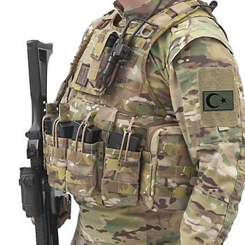 Cordura Kumaş Baskı Haki Türk Bayrağı Peç