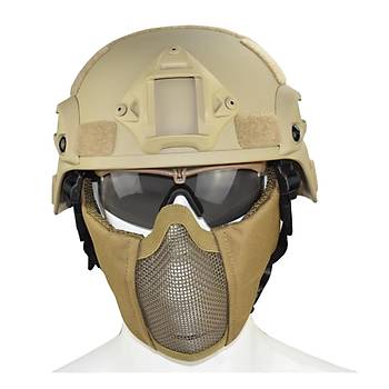US MICH 2000 TAKTİK KASK 3 LÜ SET COYOTE