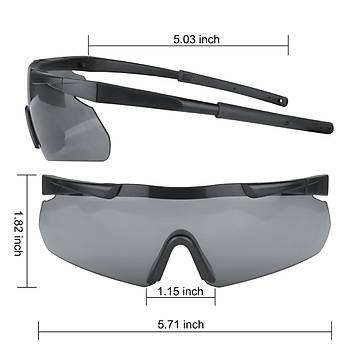 Tactical Eyewear 3 Balistik At Gzl Siyah ereve