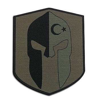 Cordura Kumaş Baskı Tactic Spartan Punisher Haki Peç