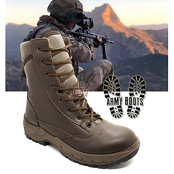 Army Askeri Deri Operasyon Botu Kahve