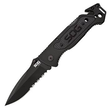 Us SOG FF-25 Escape Tırtıklı Çakı - Siyah