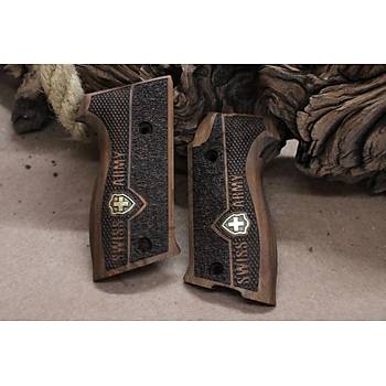 SIG P220 Bottom Magazine Handgun Walnut Grips