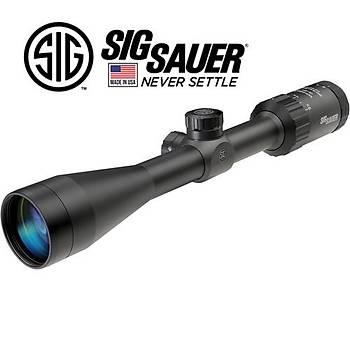 Sig Sauer WHISKEY 3 SCOPE, 3-9X40MM, 1 IN, SFP, QUADPLEX RETICLE, 0.25 MOA ADJ, BLACK