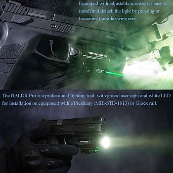 Olight PL-2RL Baldr Black Profesyonel Silah Fener ve Lazeri