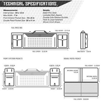 Savior Equipment 140 cm Taktik Çift Tüfek Çantası Yeşil