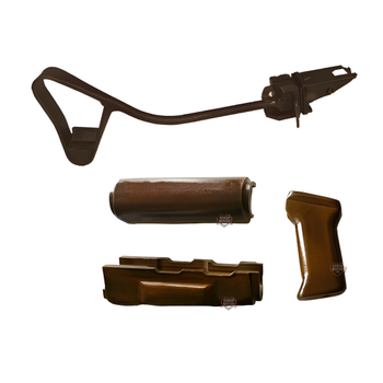 Kalaşnikof AK47 Metal Seyyar Dipçik Brown + Ahşap 3 lü set